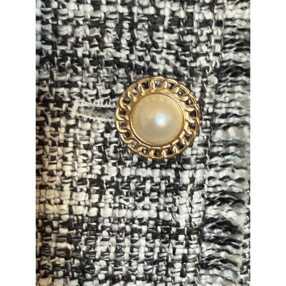 NWT MAEVE By Anthropologie Tweed Jacket Women's Size 2 Black & White - Picture 8 of 12